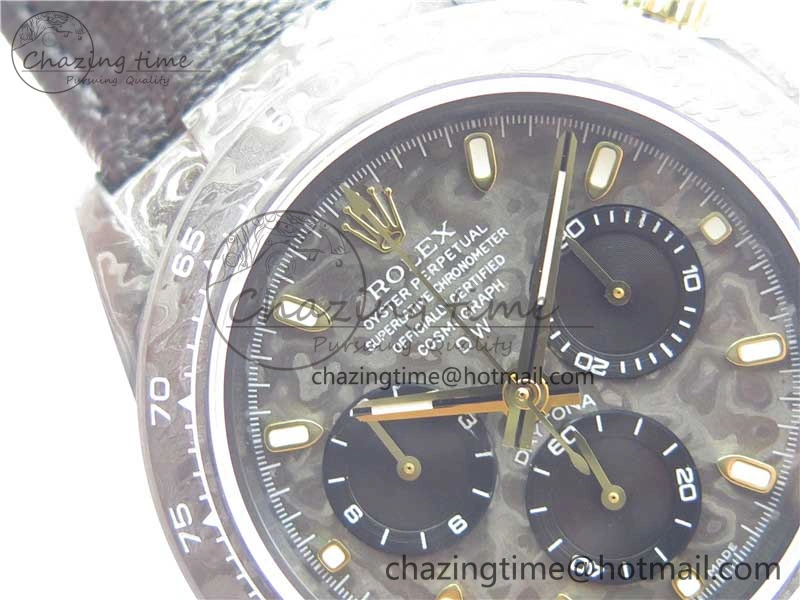 Daytona DIW Carbon OMF Best Edition Carbon Dial on Black Leather Strap A4130