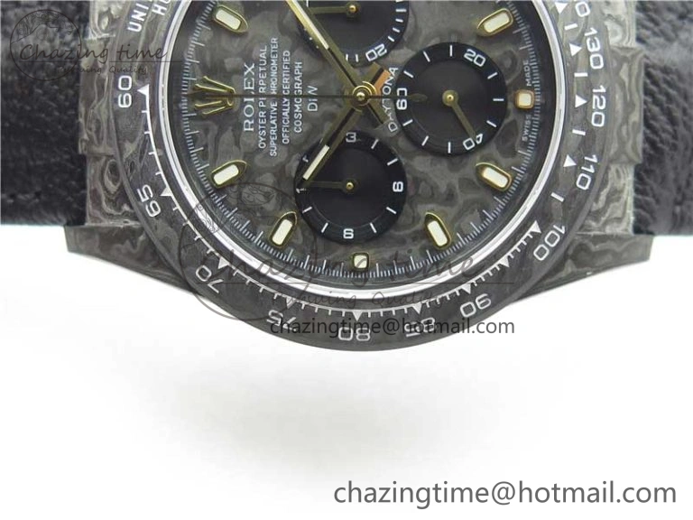 Daytona DIW Carbon OMF Best Edition Carbon Dial on Black Leather Strap A4130