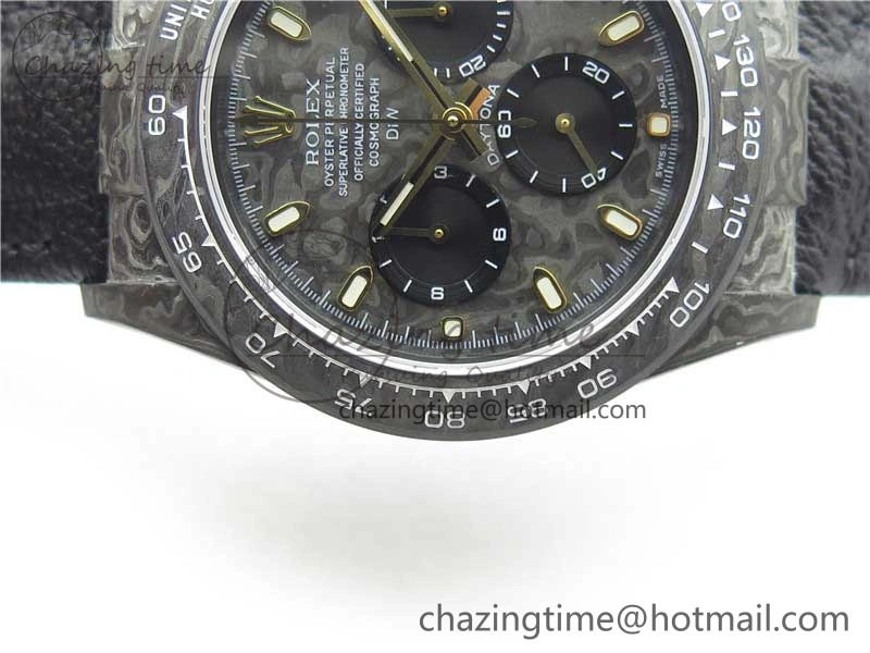 Daytona DIW Carbon OMF Best Edition Carbon Dial on Black Leather Strap A4130