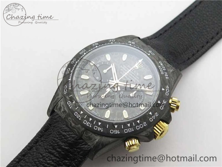 Daytona DIW Carbon OMF Best Edition Carbon Dial on Black Leather Strap A4130