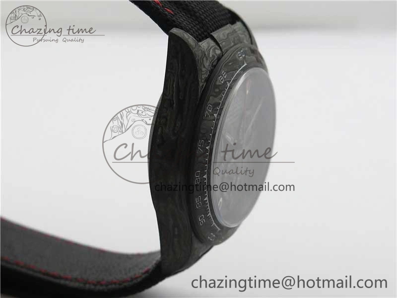 Daytona DIW Carbon OMF Best Edition Carbon Black Dial Red Hand on Black Nylon Strap A4130