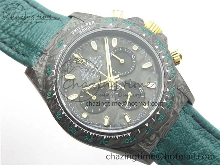 Daytona DIW Carbon OMF Best Edition Carbon Black Dial on Green Nylon Strap A4130