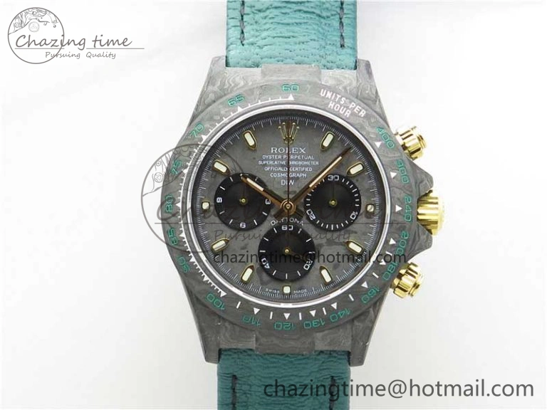 Daytona DIW Carbon OMF Best Edition Carbon Black Dial on Green Nylon Strap A4130