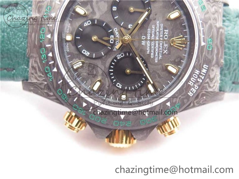 Daytona DIW Carbon OMF Best Edition Carbon Black Dial on Green Nylon Strap A4130