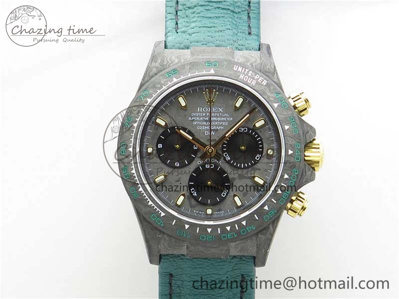 Daytona DIW Carbon OMF Best Edition Carbon Black Dial on Green Nylon Strap A4130