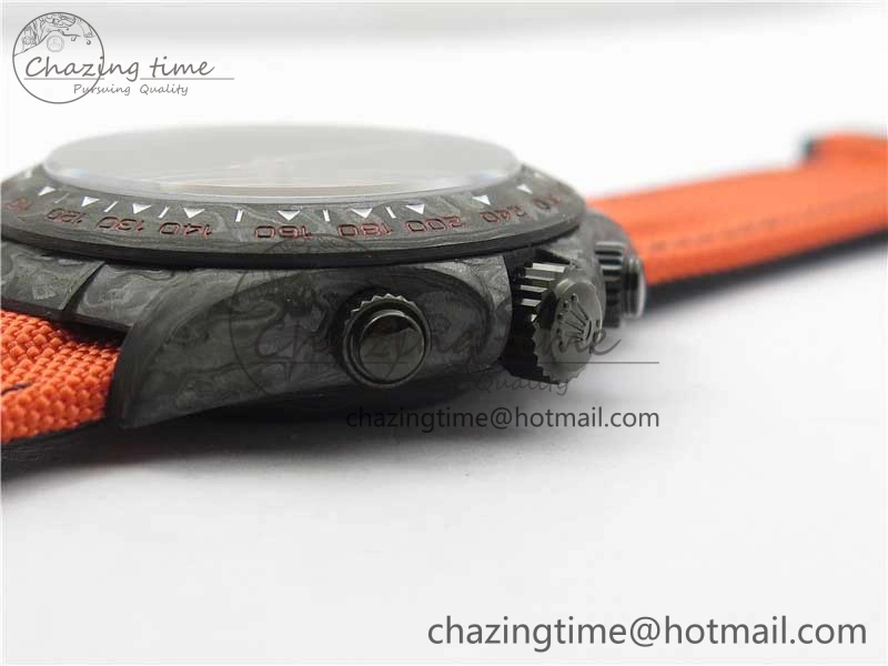 Daytona DIW Carbon OMF Best Edition Carbon Orange Dial on Orange Nylon Strap A4130