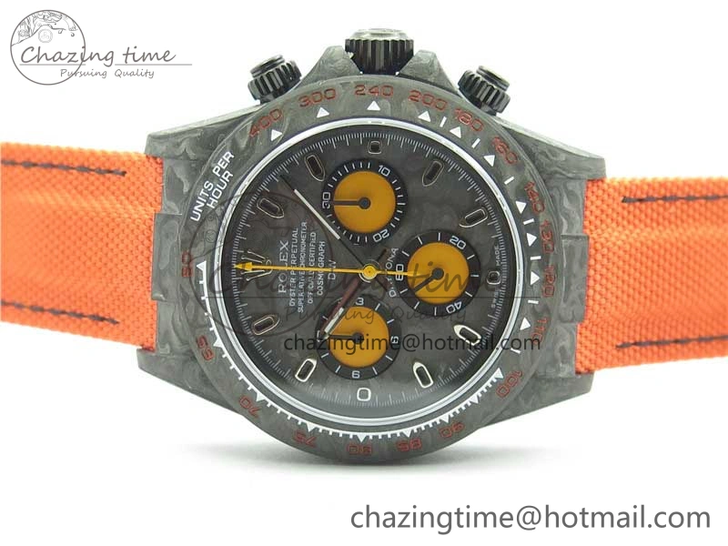 Daytona DIW Carbon OMF Best Edition Carbon Orange Dial on Orange Nylon Strap A4130