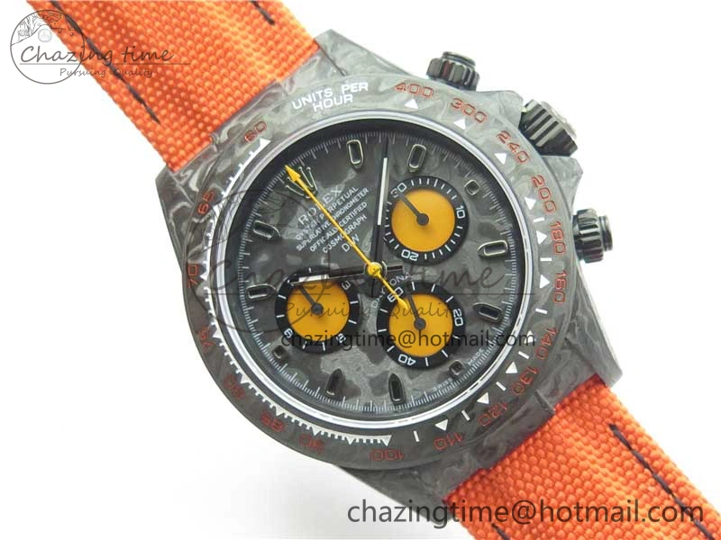 Daytona DIW Carbon OMF Best Edition Carbon Orange Dial on Orange Nylon Strap A4130