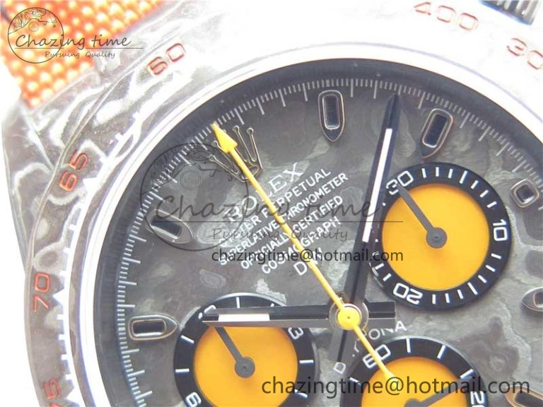 Daytona DIW Carbon OMF Best Edition Carbon Orange Dial on Orange Nylon Strap A4130