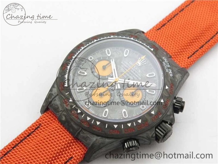 Daytona DIW Carbon OMF Best Edition Carbon Orange Dial on Orange Nylon Strap A4130