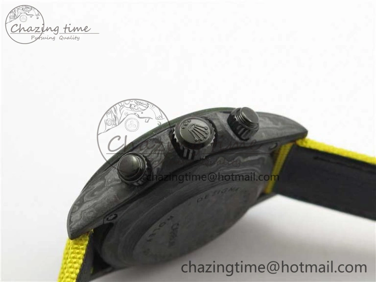 Daytona DIW Carbon OMF Best Edition Carbon Yellow Dial on Yellow Nylon Strap A4130