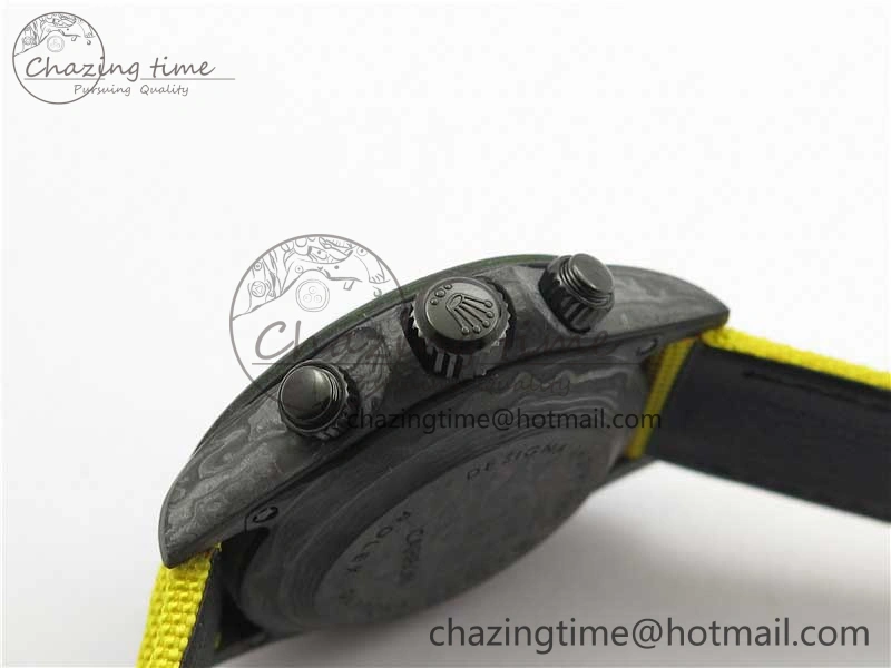 Daytona DIW Carbon OMF Best Edition Carbon Yellow Dial on Yellow Nylon Strap A4130