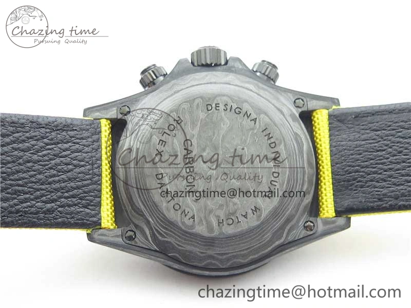 Daytona DIW Carbon OMF Best Edition Carbon Yellow Dial on Yellow Nylon Strap A4130