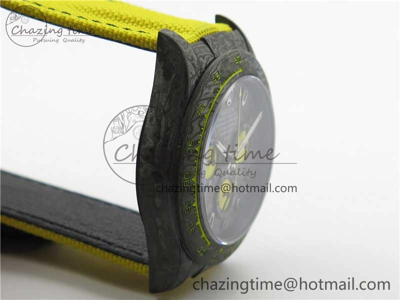Daytona DIW Carbon OMF Best Edition Carbon Yellow Dial on Yellow Nylon Strap A4130