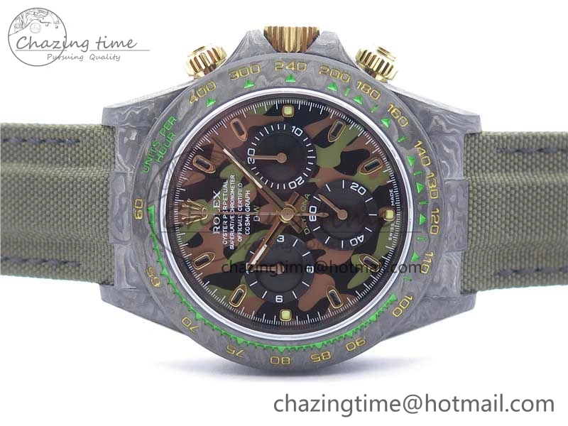 Daytona DIW Carbon OMF Best Edition Green Dial on Deep Green Nylon Strap A4130
