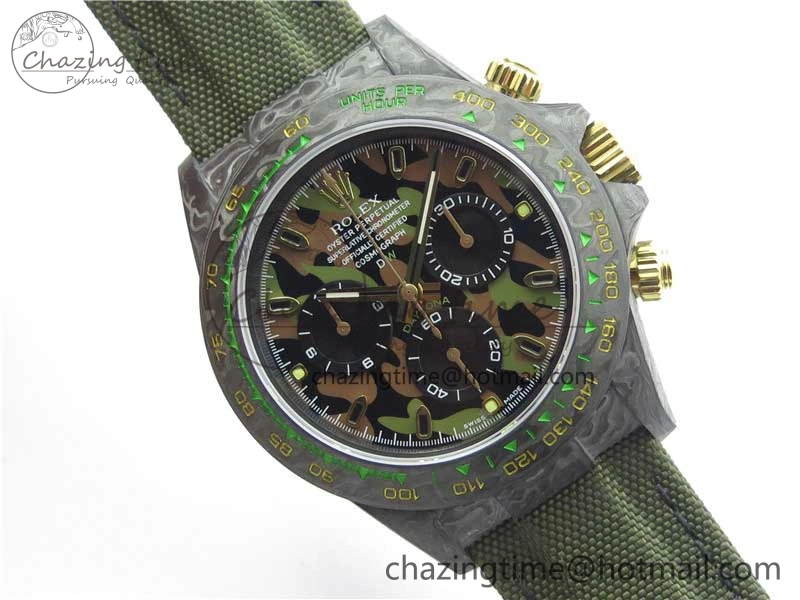 Daytona DIW Carbon OMF Best Edition Green Dial on Deep Green Nylon Strap A4130
