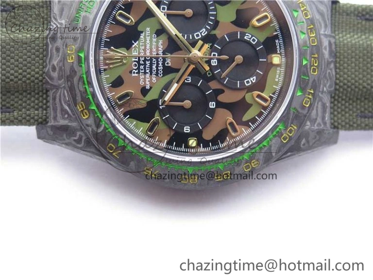 Daytona DIW Carbon OMF Best Edition Green Dial on Deep Green Nylon Strap A4130