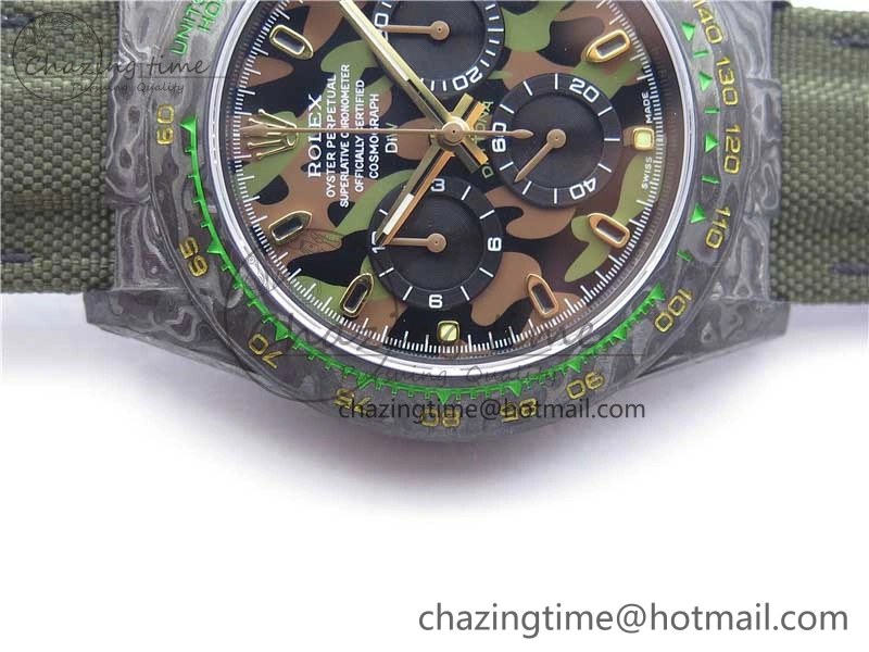 Daytona DIW Carbon OMF Best Edition Green Dial on Deep Green Nylon Strap A4130