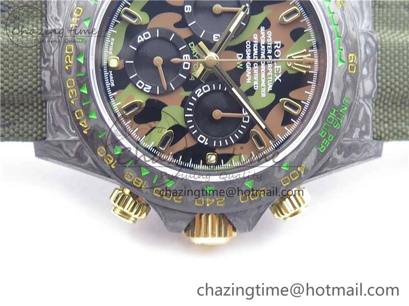 Daytona DIW Carbon OMF Best Edition Green Dial on Deep Green Nylon Strap A4130
