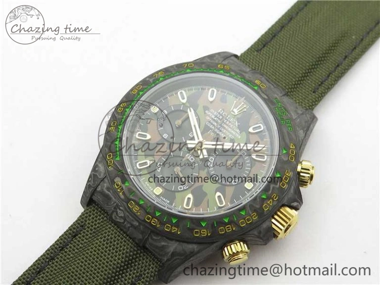 Daytona DIW Carbon OMF Best Edition Green Dial on Deep Green Nylon Strap A4130