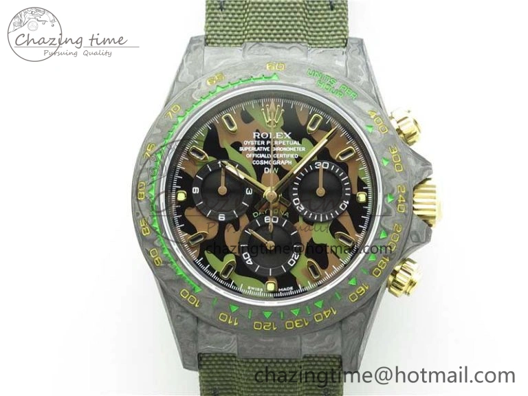 Daytona DIW Carbon OMF Best Edition Green Dial on Deep Green Nylon Strap A4130