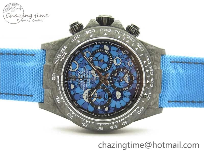 Daytona DIW Carbon OMF Best Edition Light Blue Dial on Light Blue Nylon Strap A4130