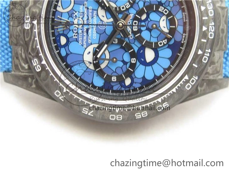 Daytona DIW Carbon OMF Best Edition Light Blue Dial on Light Blue Nylon Strap A4130