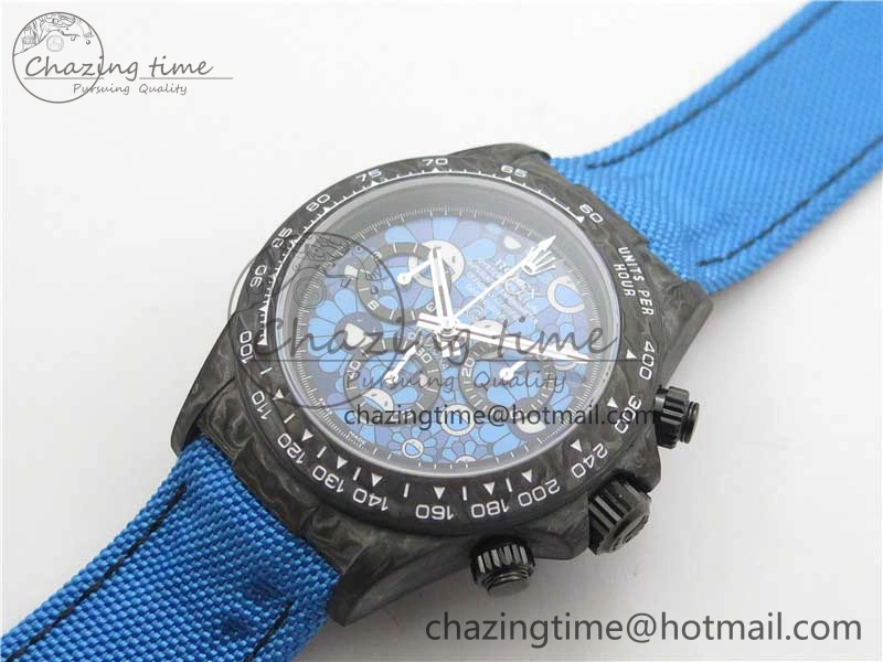 Daytona DIW Carbon OMF Best Edition Light Blue Dial on Light Blue Nylon Strap A4130