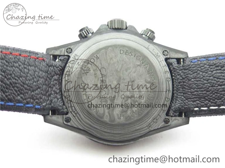 Daytona DIW Carbon OMF Best Edition Red Blue Dial Blue Hand on Black Nylon Strap A4130