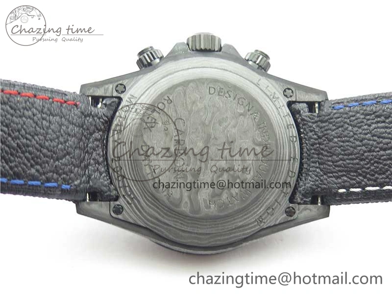 Daytona DIW Carbon OMF Best Edition Red Blue Dial Blue Hand on Black Nylon Strap A4130