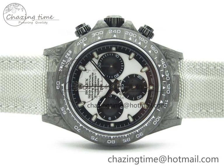 Daytona DIW Carbon OMF Best Edition White Dial on White Nylon Strap A4130