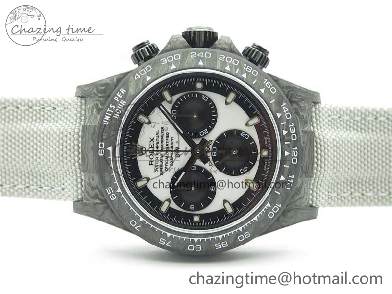 Daytona DIW Carbon OMF Best Edition White Dial on White Nylon Strap A4130