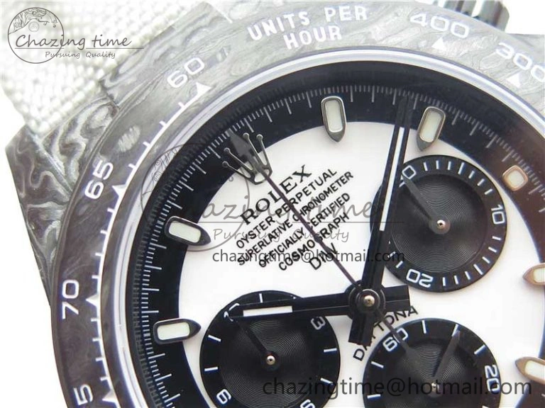 Daytona DIW Carbon OMF Best Edition White Dial on White Nylon Strap A4130