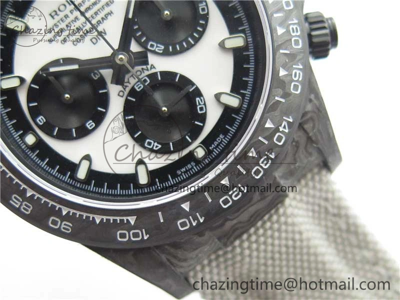 Daytona DIW Carbon OMF Best Edition White Dial on White Nylon Strap A4130