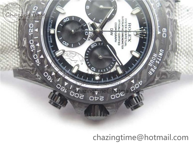 Daytona DIW Carbon OMF Best Edition White Dial on White Nylon Strap A4130