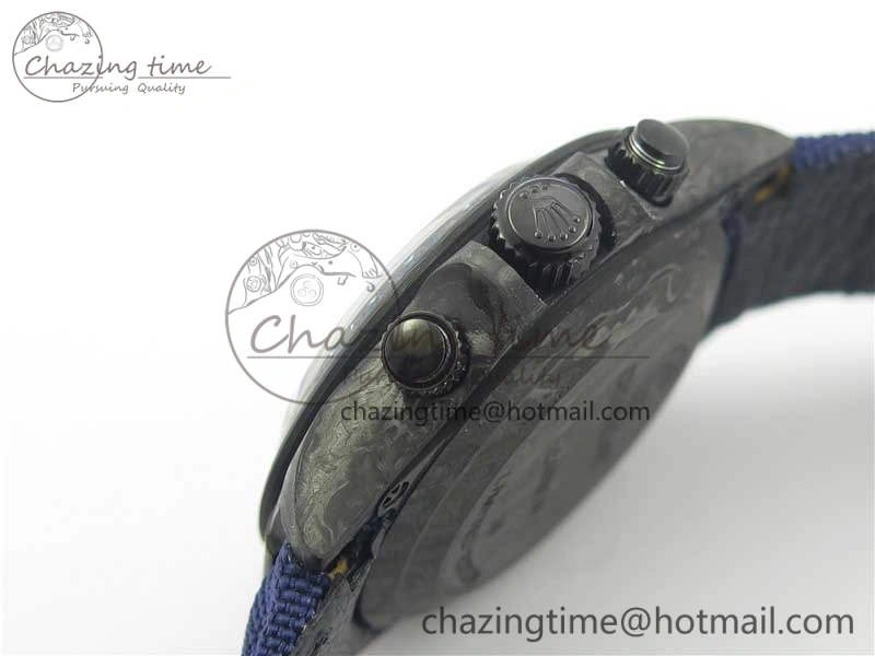 Daytona DIW Carbon V2 WWF Best Edition Black Dial On Dark Blue Nylon Strap A7750