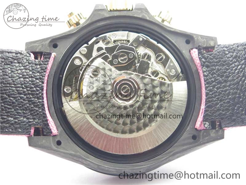 Daytona DIW Carbon V2 WWF Best Edition Black Dial On Dark Blue Nylon Strap A7750