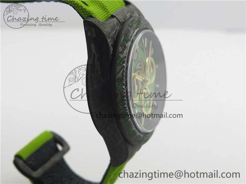 Daytona DIW Carbon V2 WWF Best Edition Black Green Dial On Green Nylon Strap A7750