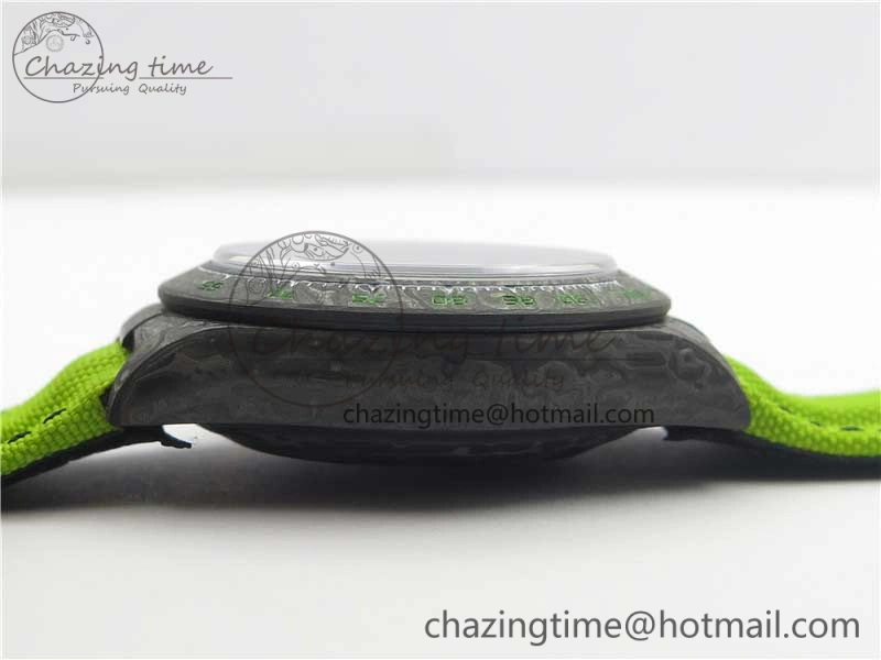 Daytona DIW Carbon V2 WWF Best Edition Black Green Dial On Green Nylon Strap A7750