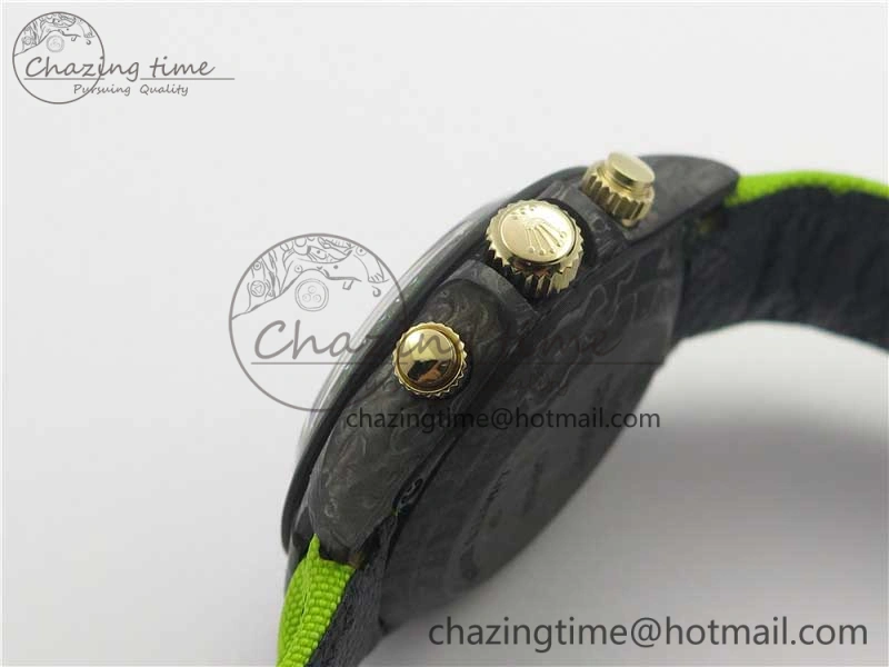 Daytona DIW Carbon V2 WWF Best Edition Black Green Dial On Green Nylon Strap A7750