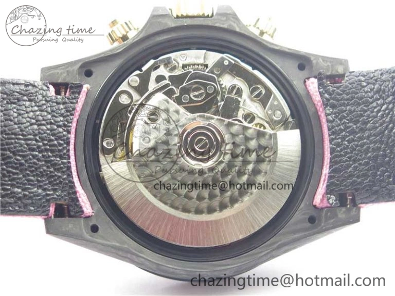 Daytona DIW Carbon V2 WWF Best Edition Black Pink Dial On Pink Nylon Strap A7750