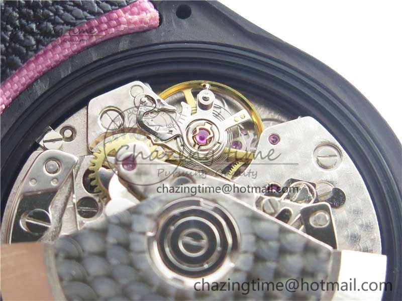 Daytona DIW Carbon V2 WWF Best Edition Black Pink Dial On Pink Nylon Strap A7750