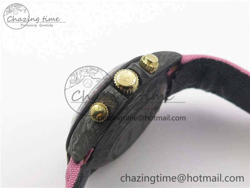 Daytona DIW Carbon V2 WWF Best Edition Black Pink Dial On Pink Nylon Strap A7750