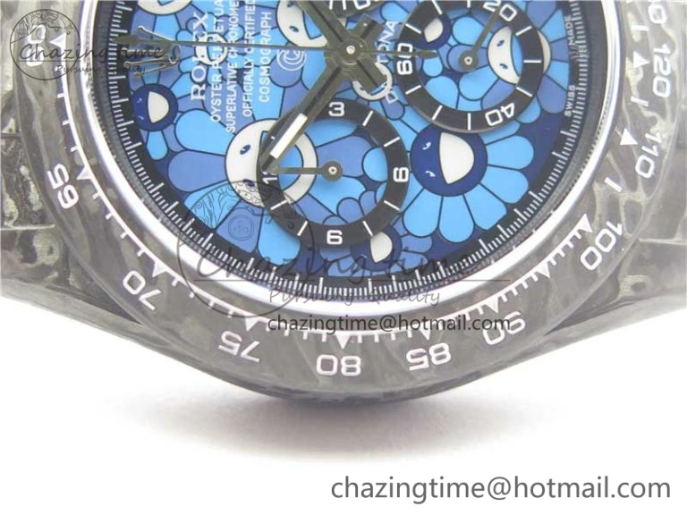 Daytona DIW Carbon V2 WWF Best Edition Blue Dial On Blue Nylon Strap A7750