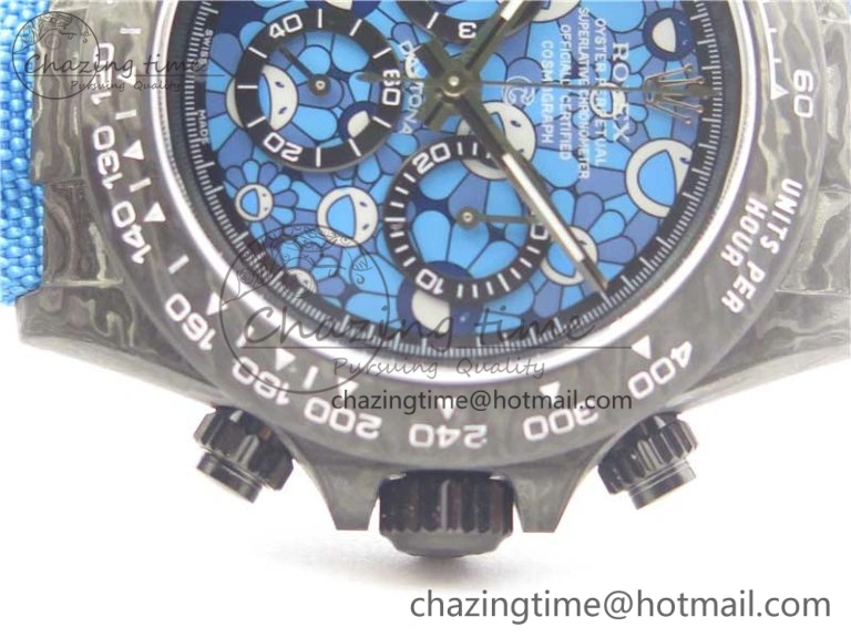 Daytona DIW Carbon V2 WWF Best Edition Blue Dial On Blue Nylon Strap A7750