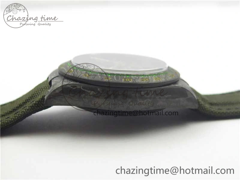 Daytona DIW Carbon V2 WWF Best Edition Camouflage Green Dial On Green Nylon Strap A7750