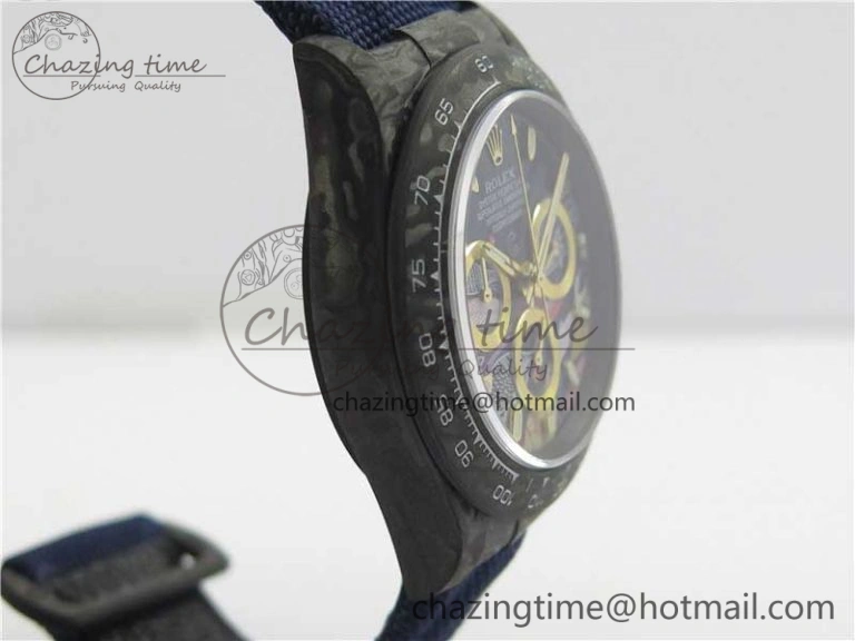 Daytona DIW Carbon V2 WWF Best Edition Dark Blue Dial On Dark Blue Nylon Strap A7750