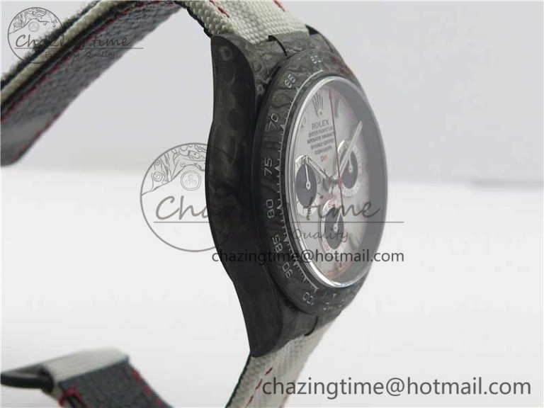 Daytona DIW Carbon V2 WWF Best Edition White Dial On White Nylon Strap A7750