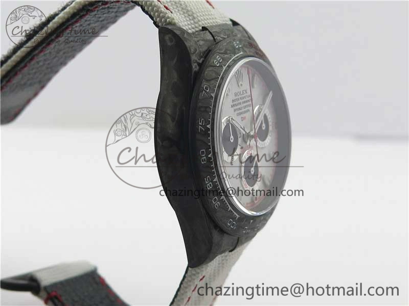 Daytona DIW Carbon V2 WWF Best Edition White Dial On White Nylon Strap A7750