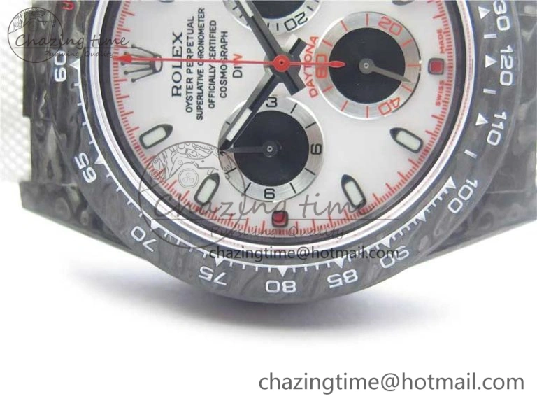 Daytona DIW Carbon V2 WWF Best Edition White Dial On White Nylon Strap A7750